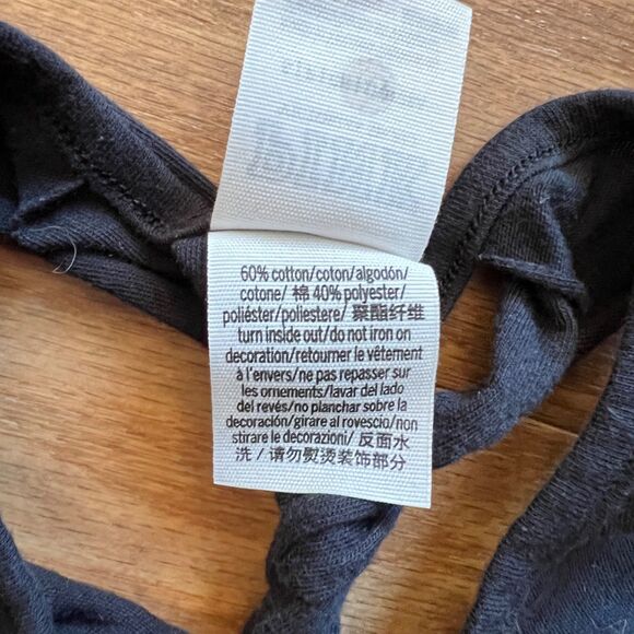 PINK Victoria's Secret Tank Top Size S Black Braided Racerback - Picture 5 of 5